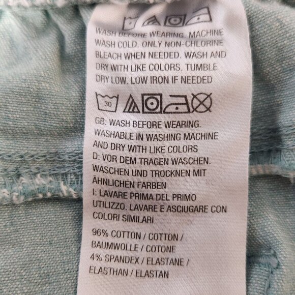 Denim & Co. Petite 2XP Aqua Green Classic Waist Stretch Pull-On Jeggings - Picture 4 of 4